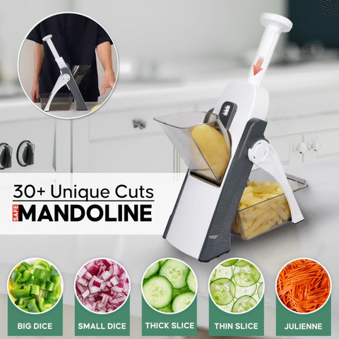 Fingers Never Touch Blades — Gravity Feed Mandoline Slicer