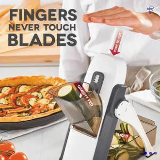 Fingers Never Touch Blades — Gravity Feed Mandoline Slicer